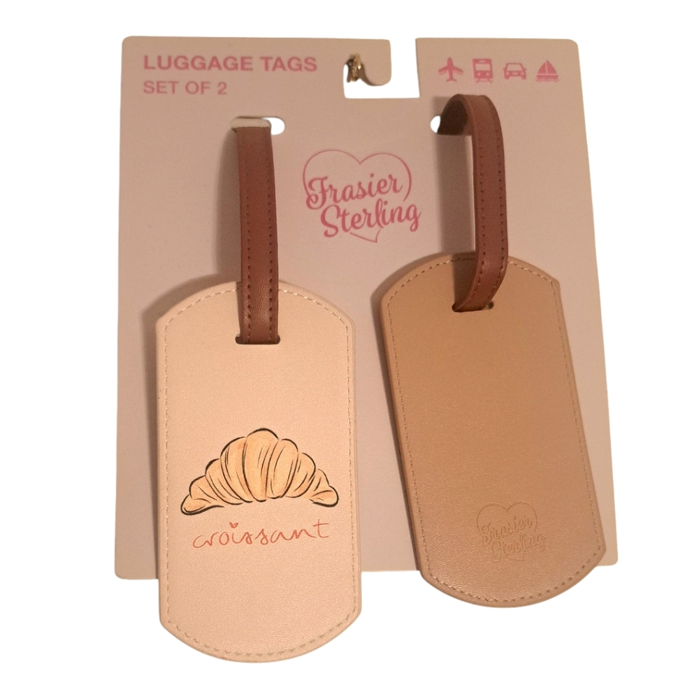Frasier Sterling Croissant Luggage Tag Set